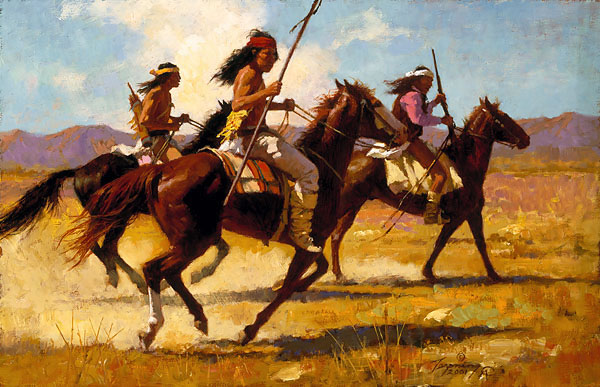 "Light Cavalry" Howard Terpning Smallwork Canvas Edition